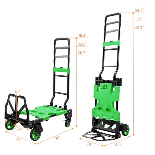 Carretilla plegable 2 en 1 con capacidad 400 lb miniatura 5