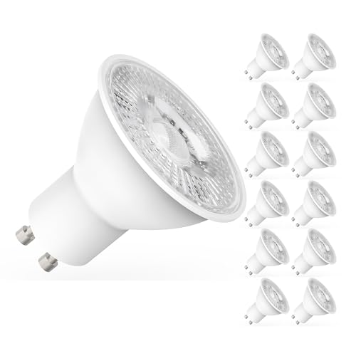 Yiahin Ampoules LED GU10 5W Équivalent 50W, 450LM Blanc Neutre 4000K, Angle 120°, Éclairage Énergétique, Non Dimmable, Lot de 12