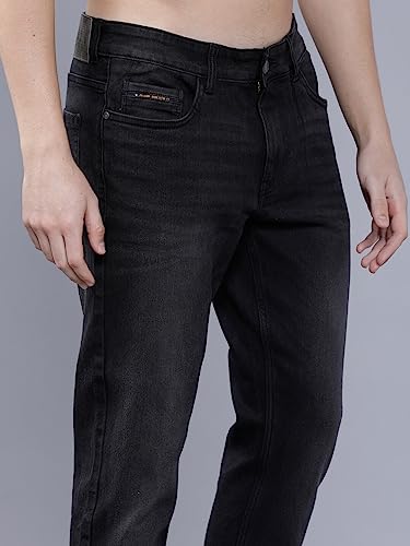 Image of The Indian Garage Co Men Slim Fit Solid Mid-Rise Jeans
