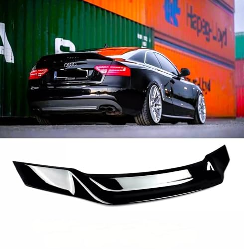 For Auto Perfectionists UK Rear Boot Ducktail Spoiler Compatible With Audi A5 B8 8T Coupe 2007-2016 ABS Gloss Black