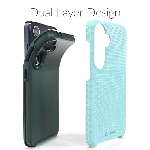 Image of Crave for Samsung Galaxy S24 Case, Shockproof Protection Dual Layer Case for Samsung Galaxy S24 (6.2 inch) - Aqua