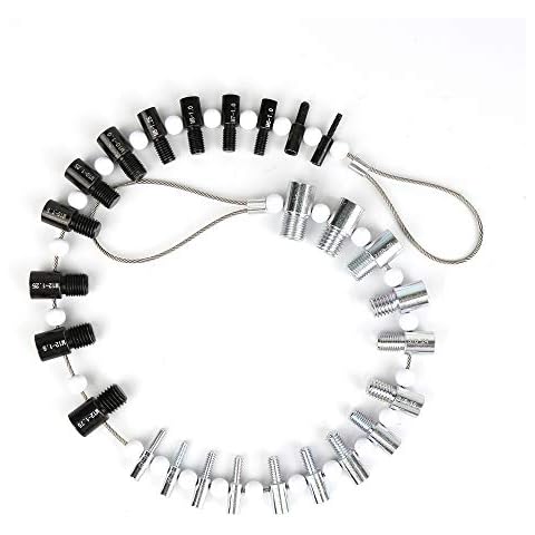 QIUQIAN Thread Tester Bolt Nut Screw Thread Checking Checker Inspection Tool 6-32 1/2-20 M12-1.75 M4-0.7 Cover