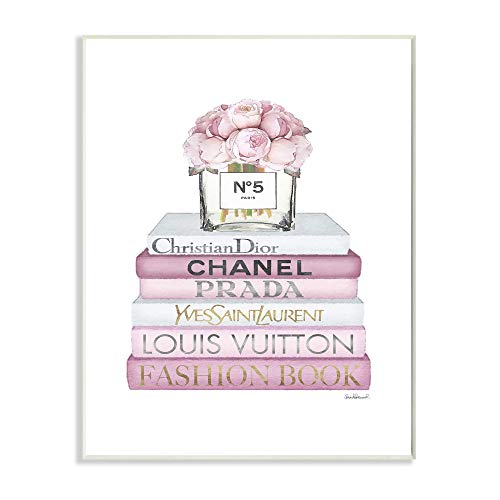 Stupell Industries Fashioner Flower Bookstack Pink White Watercolor, Design by Artist Amanda Greenwood Wall Art, 10 x 15, Wood Plaque Stupell Industries Fashioner Flower Bookstack Pink White Watercolor, Design by Artist Amanda Greenwood Wall Art, 10 x 15, Wood Plaque