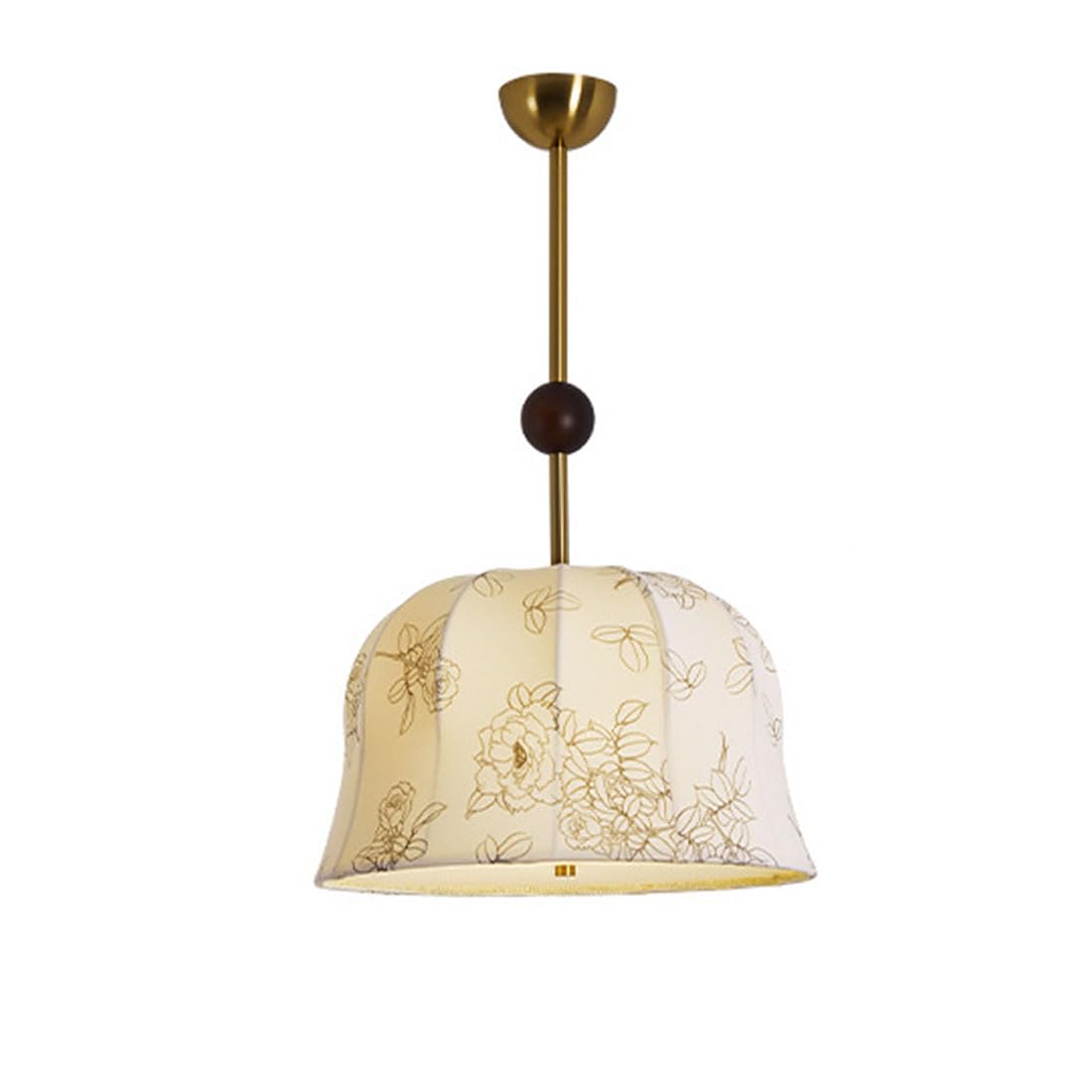 KXEcoLife French retro chandeliers, romantic fabric lamps, bedroom lights, living room study lights,A,40CM