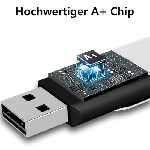 USB Sticks 8GB 20 Stück Mehrfarbig, AreTop Speicherstick USB 2.0 Pen Drives 360° Drehbar Metall Design mit lanyards for Datenspeicher