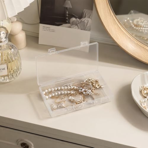 Image of 8-Pack Clear Plastic Boxes with Lids for Sewing Notions