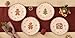 Bico Traditional Christmas Gingerbread Man Salad Plates Set of 4, 8.75 Inch Ceramic Dessert Plates for Salad, Appetizer, Side Dishes, Microwave and Dishwasher Safe, Gift for Housewarming and Christmas