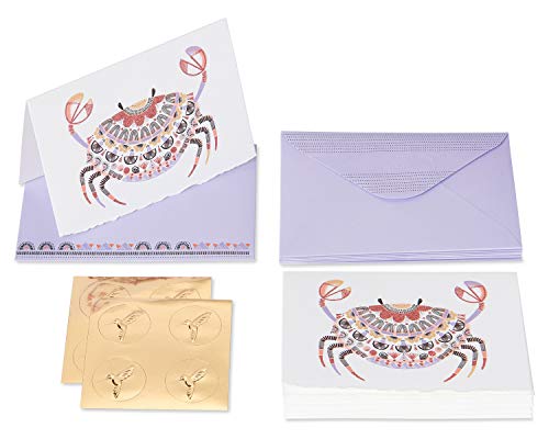 Image of Papyrus Blank Cards with Envelopes, Crab (8-Count)