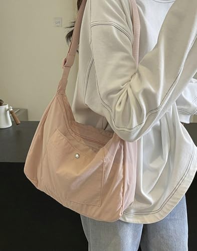 Canvas Casual Messenger Bag Hobo Crossbody Bag Canvas Shouder Tote Handbag for Women3