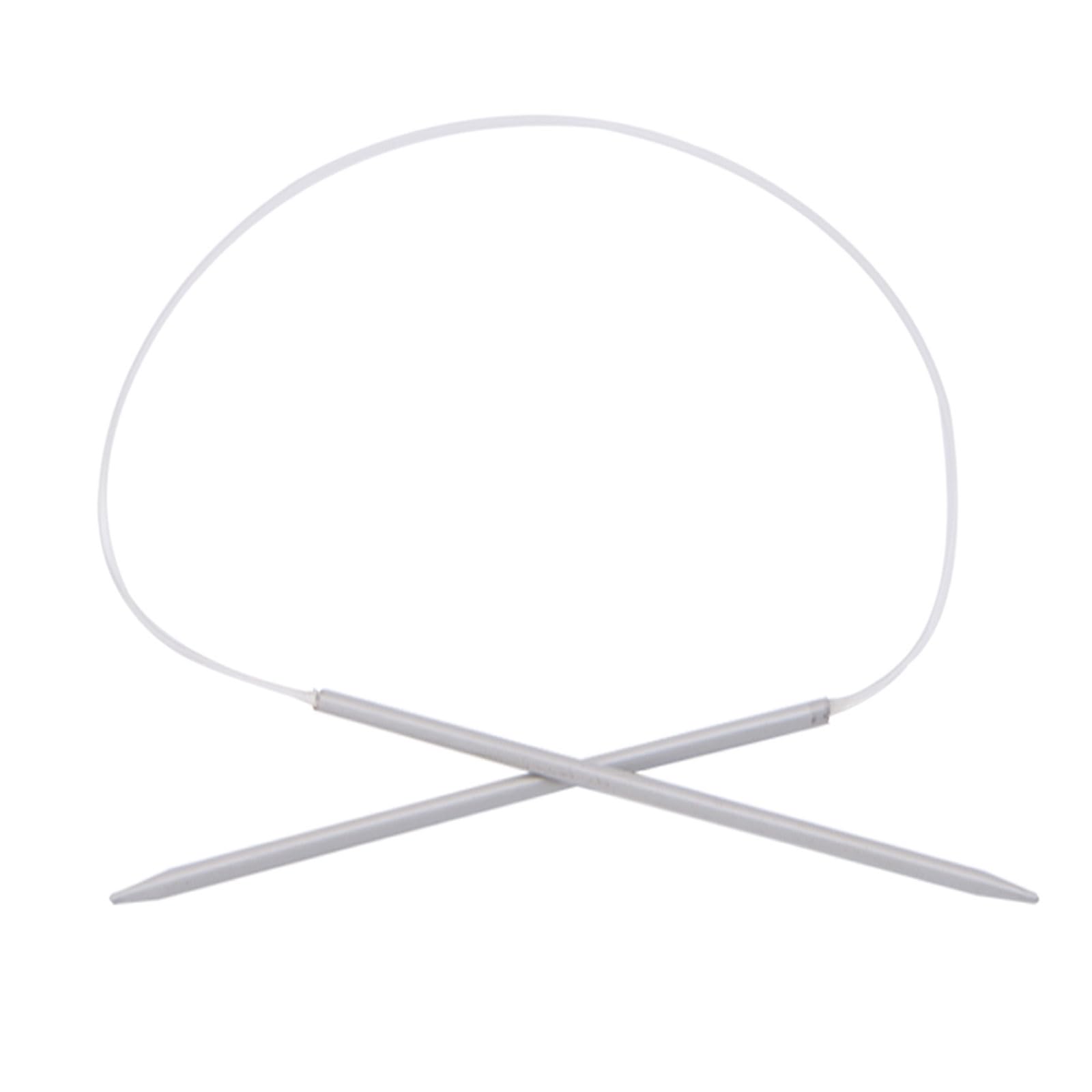 Jazuaiao Circular Knitting Needle with Clear Cable Aluminum Alloy Circular Needle 40cm Long for Weaving Yarn Project Aluminum Set