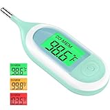 Baby Thermometer for Digital Rectal - Fast Accurate Infant Thermometer with Fever Alarm, LCD Display and Memory Function