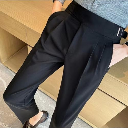 Pleated Pants Men, Mens Pleated Dress Pants, Men's High Waisted Pleated Pants, Quick Dry Pleated Dress Pants4