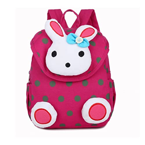 WUUDWALK Mochilas infantiles-Mochilas Escolares - Mochila de bebé preescolar- Mochila conejo tridimensional ligera y transpirable para Niña Niño (Rosso) Cover
