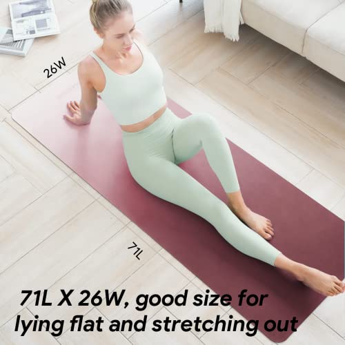 Wegym Women's Yoga Mat 4 Mm Large Exercise Mat For Home Workout Hot Yoga Pilates Pink… #TOP5