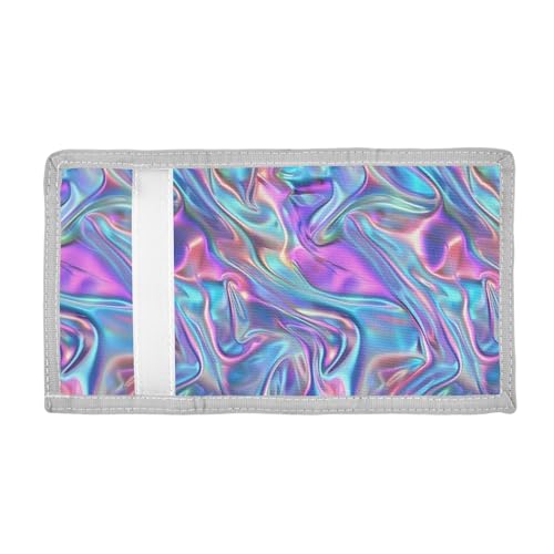 ALAZA Kids Wallets for Boys Girls Toddler Trifold Wallet Children Small Holographic Patterns with Zipper Coin Pocket2