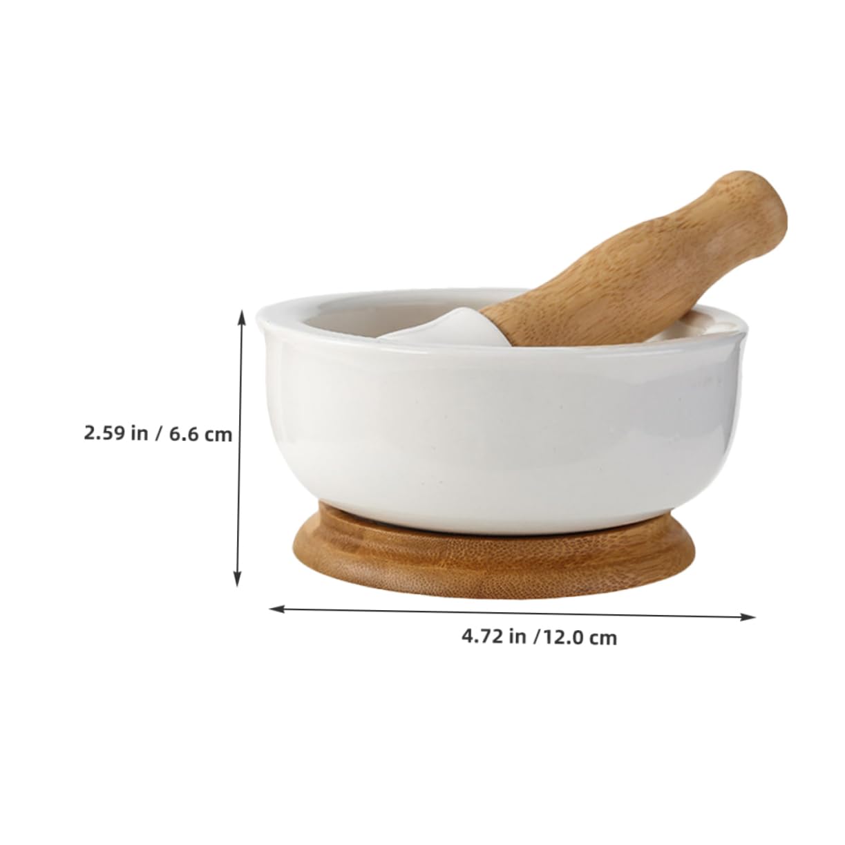 OFFSCH Ceramic Grinding Bowl for Baby Food Mashing Potatoes Carrots Easy Cleaning Set Spoon