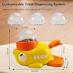 Duck Treat Dispenser with Lick Mat for Cats and Dogs to Train Problem-Solving Skills, Prevents Bloating, Dog Slow Feeder Puzzle Toy, Interactive Treat Dispensing Toy for Small Cats, Dogs - Image 6