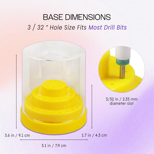 Organizador redondo para puntas de taladro de uñas PANA miniatura 3