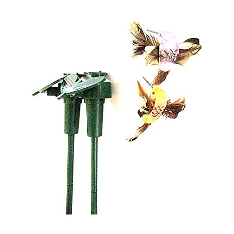 Luwu-Store Beautiful Solar Powered Flying Fluttering Hummingbird Flying Birds DIY Garden Home Decoration Random Style Cover