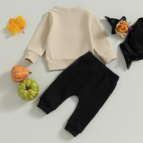 My First Halloween Baby Boy Outfit Infant Pumpkin Bat Print Long Sleeve Sweatshirt Jogger Pants 2Pcs Fall Clothes Set4