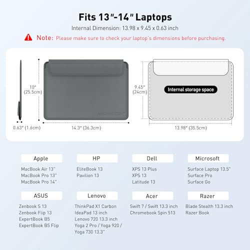 Housse ordinateur portable 13-14 pouces extensible support MacBook