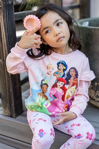 Image of Disney Frozen Minnie Mouse Stitch Princess Fall Toddler Girl Outfit 2 Piece Girl Clothes Long Sleeve Sweatshirt and Leggings