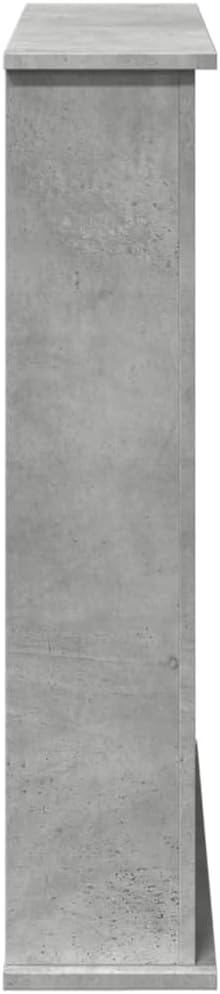 vidaXL Fireplace Surround Concrete Grey 29.5x7.9x34.4 Engineered Wood