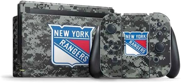 Skinit Decal Gaming Skin Compatible with Nintendo Switch Bundle - Officially Licensed NHL New York Rangers Home Jersey Design