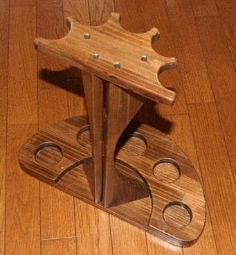 尺八立てウォールナット色5本まで 【複数】