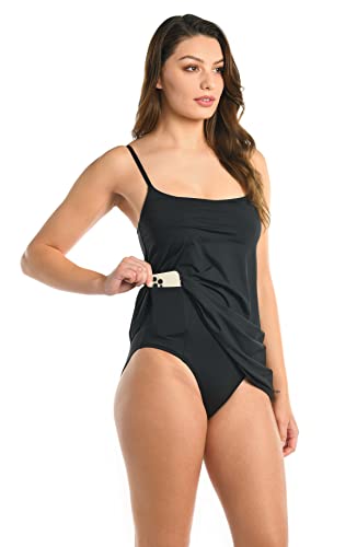 La Blanca Women's Standard Island Goddess Swim Dress One Piece Swimsuit2
