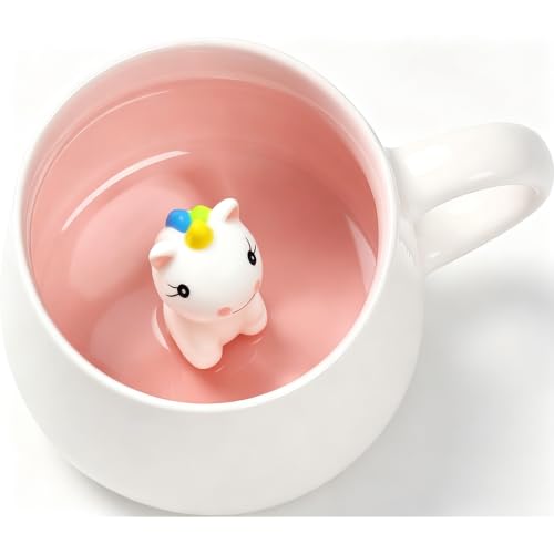 Coffee Milk Tea Ceramic Mugs - 3D Animal Morning Cup with...
