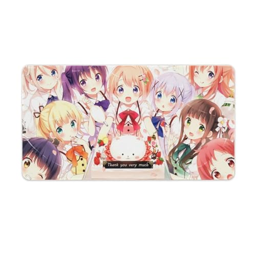 ご注文はうさぎですか_ 大型マウスパッド デスクマット ゲーム 40X75cm すべり止め 耐水 耐熱 多機能 デスクを守る オシャレ 可愛い アニメ 萌え グッズ かわいい かわいい イラスト 人気 プレゼント