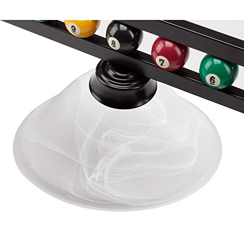 Gse 59" Pool Billiard Table Light With Billiard Balls Decoration, Hanging Billiard Light For 7Ft/8Ft/9Ft Pool Tables With 3 Matte Metal Shade For Billiards Room, Bar (White Glass Lamp Shades) #TOP2