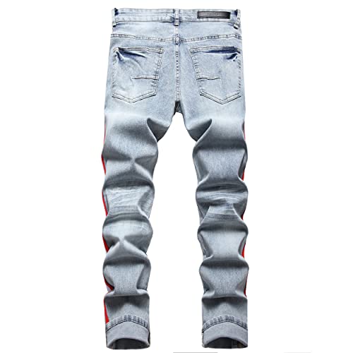 ABSECAI Men's Ripped Jeans Slim Fit Skinny Stretch Jeans Pant2