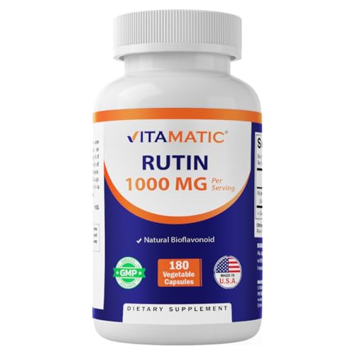 Vitamatic Rutin 180 Vegetable Capsules (500 mg per Capsule)