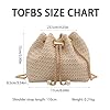 TOFBS Strandtasche Damen Häkeltasche den Sommer Stroh Clutch mit Kette Crossbody Tasche Vintage Boho Stil Umhängetasche für Strand Urlaub Reisen (Beige) #1