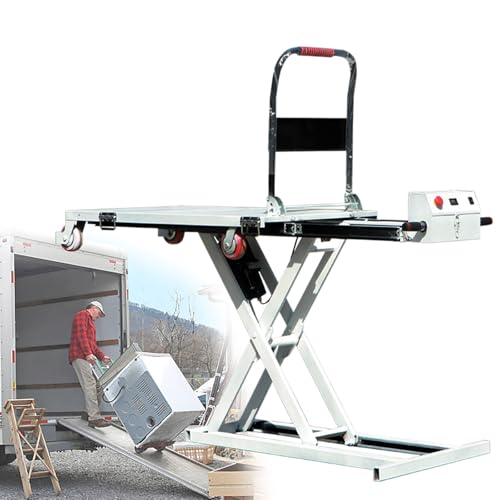 XNZJHPP Plataforma elevadora hidráulica, Mesa elevadora eléctrica de Tijera Simple con 4 Ruedas, Carro de Mesa elevadora hidráulica, Capacidad de 270 kg, Altura de elevación de 102 cm