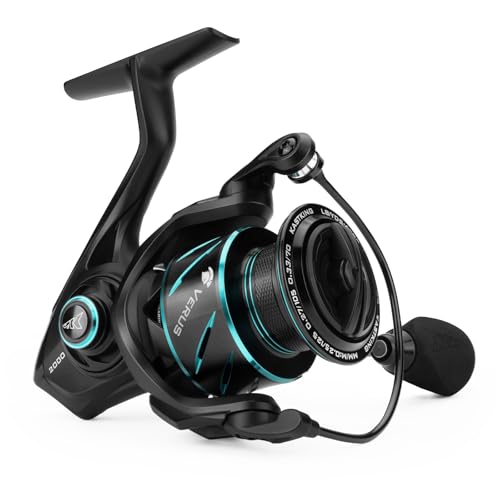 KastKing Verus Spinning Fishing Reel, Size 3000, Black, 6.2:1