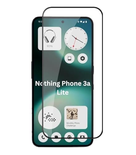 Image of Military-Grade Tempered Glass Screen Protector Compatible for Nothing Phone 3a Lite with Edge to Edge Coverage and Easy Self Installation Kit (Nothing Phone (3a) Lite)