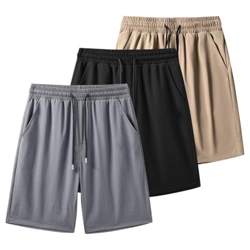 Bermudas homme short de sport respirant avec poches taille élastique