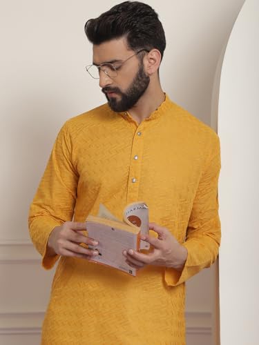 Image of SOJANYA Men's Silk Blend Regular Fit Casual (Since 1958 Woven Design Kurta with Churidar & Embroidered Nehru Jacket