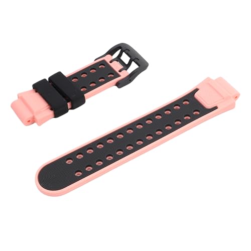 ZJchao Correa de Reloj de Silicona de Reloj Inteligente para Niños de 15 Mm para Niños para Ranguos Antideslizantes Amigables con la Piel con Hebilla de Acero Inoxidable para (Rosado)