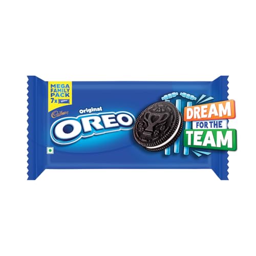 Image of Cadbury Oreo Vanilla Flavour Creme Sandwich Biscuit Mega Family Pack, 876.75 g