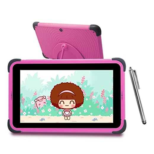 CWOWDEFU Tableta para niños 8 Pulgadas Android 11 Tablet PC HD Display, WiFi Tablet niños 32 GB ROM, Kids Tablet de Control Parental Tableta Infantil (Rosa)