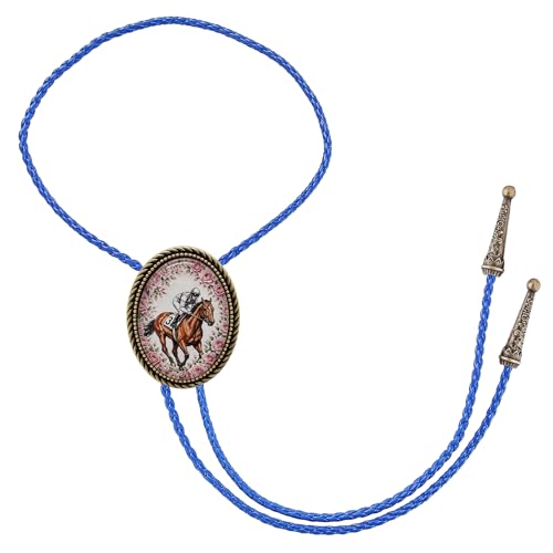 Image of Jeilwiy Bolo Tie for Men Western Cowboy Gothic Bolo Tie Necklace Halloween | Glow in Dark Bolo Tie for Men Women, 3D Halloween Bolo Tie, Gothic Western Ties, String Ties for Men Rodeo Leather Necktie