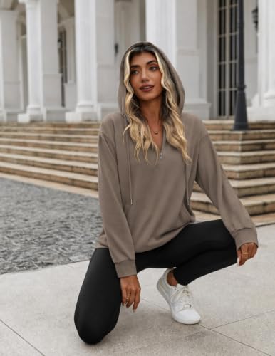 Image of Zeagoo Hoodies for Women Half Zip Up Oversized Sweatshirt Fall Clothes 2026