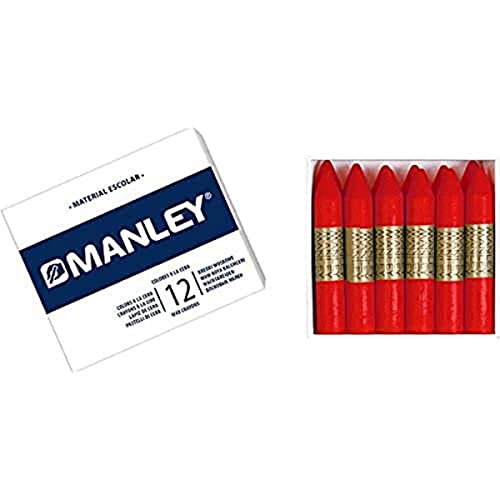 Manley 8414326045225 Pastelli, Confezione da 12 Pezzi, Rosso