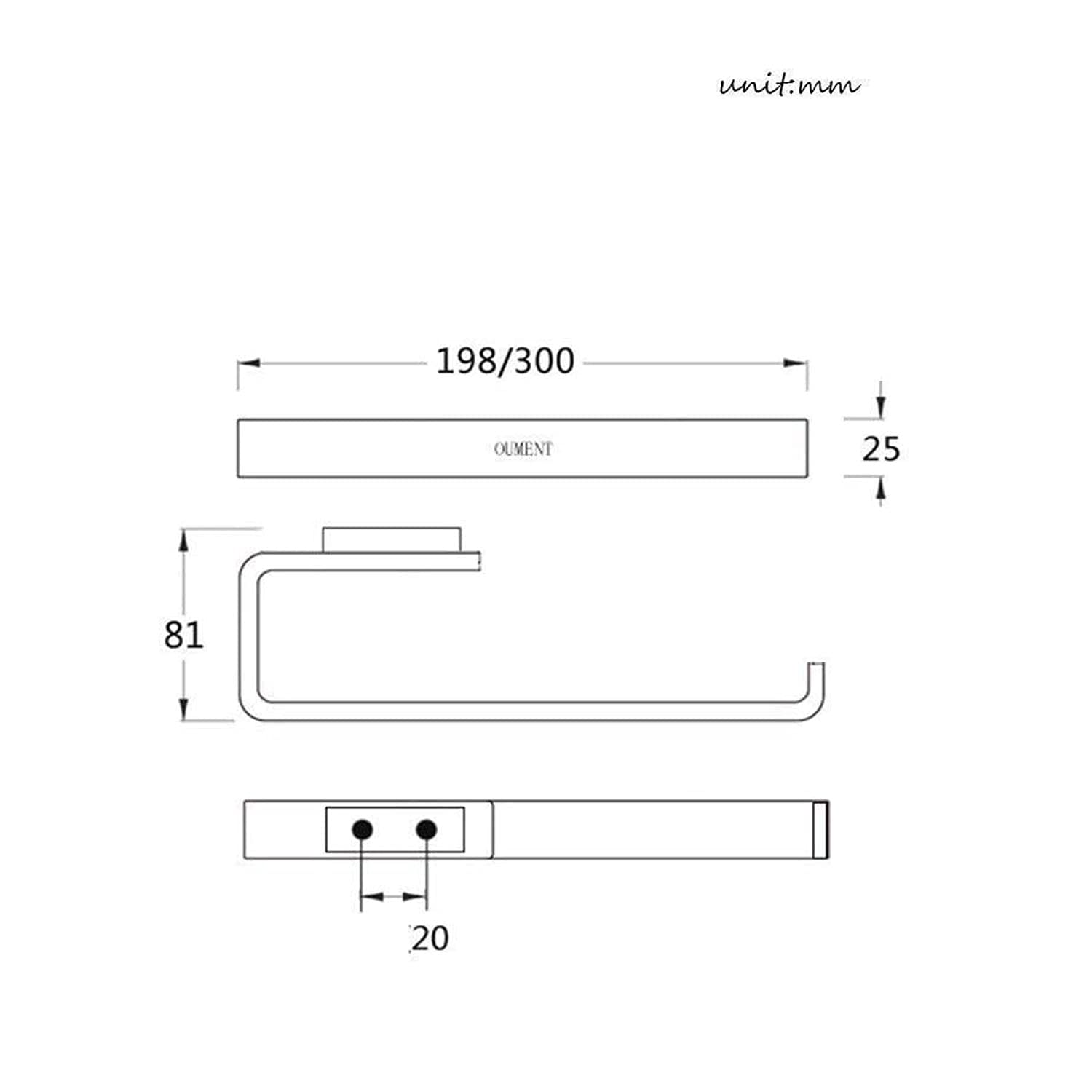 Portasciugamani da Bagno Anello Portasciugamani in Rame Portasciugamani ad Anello Appeso può liberare Il Pugno Portasciugamani da Bagno Portasciugamani, Premium Chrome, per Bagno, Cucina