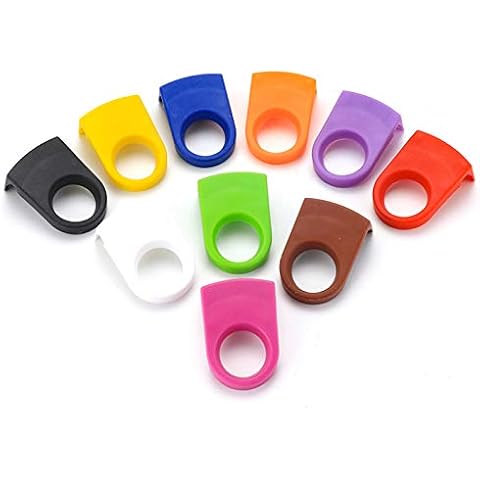 Asng 10pcs ABS Drink Clips Bottle Buckle Holders Beer Cocktail Snap for Schooner & Goblet Glasses (Random Color) Cover