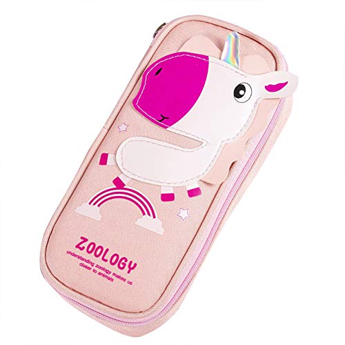 Jolie trousse à crayons de grande capacité pour étudiants, bureau, 20,8 x 8,9 cm licorne Cover
